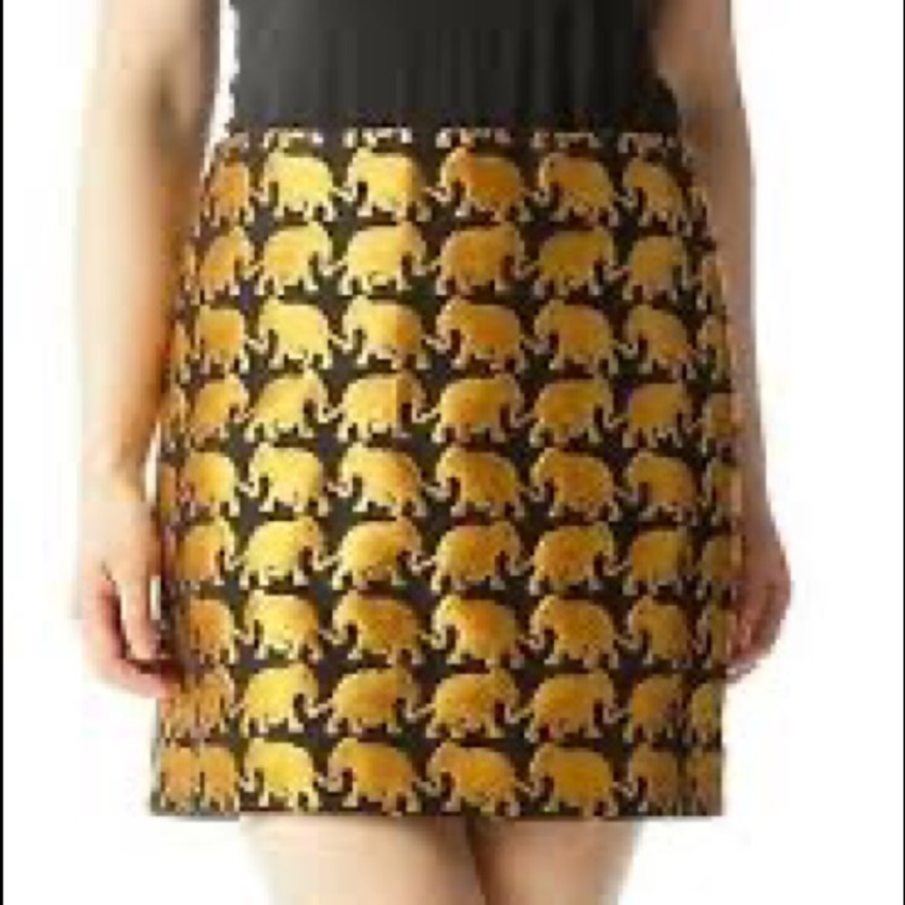 NWOT J. Crew Origami Skirt in Elephant Parade SIZE 4 - Picture 2 of 8